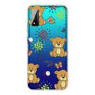 For Huawei P smart 2020 Coloured Drawing Pattern Highly Transparent TPU Protective Case(Little Brown Bear) - 1