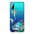 For Huawei P smart 2020 Coloured Drawing Pattern Highly Transparent TPU Protective Case(Mermaid) - 1