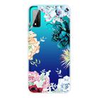 For Huawei P smart 2020 Coloured Drawing Pattern Highly Transparent TPU Protective Case(Gem Flower) - 1