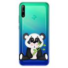 For Huawei P40 Lite E Coloured Drawing Pattern Highly Transparent TPU Protective Case(Bamboo Bear) - 1