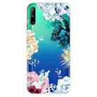 For Huawei P40 Lite E Coloured Drawing Pattern Highly Transparent TPU Protective Case(Gem Flower) - 1