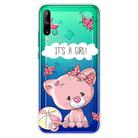 For Huawei P40 Lite E Coloured Drawing Pattern Highly Transparent TPU Protective Case(Cute Cat) - 1