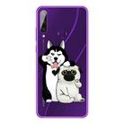 For Huawei Y6p (2020) Coloured Drawing Pattern Highly Transparent TPU Protective Case(Selfie Dog) - 1
