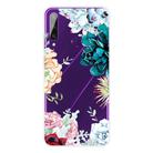 For Huawei Y6p (2020) Coloured Drawing Pattern Highly Transparent TPU Protective Case(Gem Flower) - 1