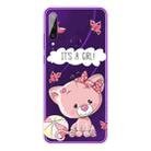 For Huawei Y6p (2020) Coloured Drawing Pattern Highly Transparent TPU Protective Case(Cute Cat) - 1