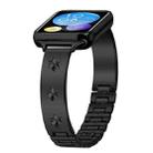 For Xiaomi Mi Band 8 Pro / Redmi Watch 4 Snowflake Petals Bracelet Metal Watch Band(Black) - 1