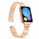 For Xiaomi Mi Band 8 Pro / Redmi Watch 4 Snowflake Petals Bracelet Metal Watch Band(Rose Gold) - 2
