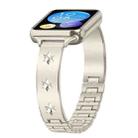 For Xiaomi Mi Band 8 Pro / Redmi Watch 4 Snowflake Petals Bracelet Metal Watch Band(Starlight) - 1