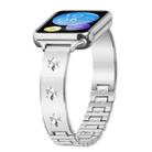 For Xiaomi Mi Band 8 Pro / Redmi Watch 4 Snowflake Petals Bracelet Metal Watch Band(Silver) - 1