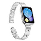 For Xiaomi Mi Band 8 Pro / Redmi Watch 4 Snowflake Petals Bracelet Metal Watch Band(Silver) - 2
