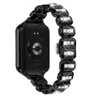 For Xiaomi Mi Band 8 Pro / Redmi Watch 4 Small Square Diamonds Butterfly Buckle Metal Watch Band(Black) - 2