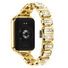 For Xiaomi Mi Band 8 Pro / Redmi Watch 4 Small Square Diamonds Butterfly Buckle Metal Watch Band(Gold) - 2