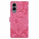 For Samsung Galaxy S25 Edge 5G Embossed Floral Pattern Leather Phone Case(Rose Red) - 3