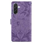 For Samsung Galaxy A26 / A36 / A56 Embossed Floral Pattern Leather Phone Case(Purple) - 3