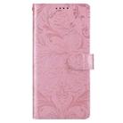 For Google Pixel 9a Embossed Floral Pattern Leather Phone Case(Pink) - 2