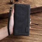 For Samsung Galaxy Note 20 Retro Splicing Horizontal Flip Leather Case with Card Slots & Holder & Wallet(Black) - 6