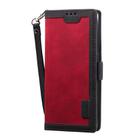 For Samsung Galaxy Note 20 Retro Splicing Horizontal Flip Leather Case with Card Slots & Holder & Wallet(Red) - 2