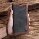 For Samsung Galaxy Note 20 Ultra Retro Splicing Horizontal Flip Leather Case with Card Slots & Holder & Wallet(Grey) - 1