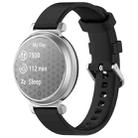 For Garmin Lily 2 xDfind Quick Release Silver Buckle Silicone Watch Band Wristband(Black) - 1