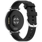 For Garmin Lily 2 xDfind Quick Release Silver Buckle Silicone Watch Band Wristband(Black) - 2