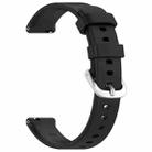 For Garmin Lily 2 xDfind Quick Release Silver Buckle Silicone Watch Band Wristband(Black) - 3