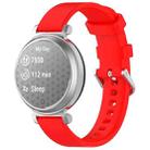 For Garmin Lily 2 xDfind Quick Release Silver Buckle Silicone Watch Band Wristband(Red) - 1