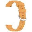 For Garmin Lily 2 xDfind Quick Release Silver Buckle Silicone Watch Band Wristband(Yellow) - 3