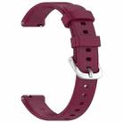 For Garmin Lily 2 xDfind Quick Release Silver Buckle Silicone Watch Band Wristband(Wine Red) - 3