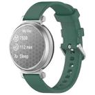 For Garmin Lily 2 xDfind Quick Release Silver Buckle Silicone Watch Band Wristband(Dark Green) - 1