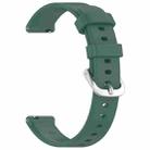 For Garmin Lily 2 xDfind Quick Release Silver Buckle Silicone Watch Band Wristband(Dark Green) - 3