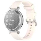 For Garmin Lily 2 xDfind Quick Release Silver Buckle Silicone Watch Band Wristband(Starlight) - 1
