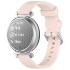 For Garmin Lily 2 xDfind Quick Release Silver Buckle Silicone Watch Band Wristband(Pink) - 1