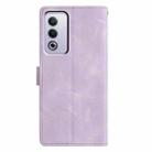 For OPPO A3 Pro 5G Triangles Embossed Leather Phone Case(Purple) - 3