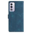 For OPPO A3 Pro 5G Triangles Embossed Leather Phone Case(Blue) - 3