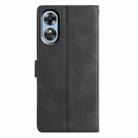 For OPPO A17 Triangles Embossed Leather Phone Case(Black) - 3