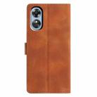 For OPPO A17 Triangles Embossed Leather Phone Case(Brown) - 3