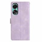 For OPPO A38 4G / A18 Triangles Embossed Leather Phone Case(Purple) - 3