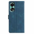 For OPPO A38 4G / A18 Triangles Embossed Leather Phone Case(Blue) - 3