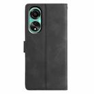 For OPPO A38 4G / A18 Triangles Embossed Leather Phone Case(Black) - 3