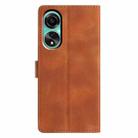 For OPPO A38 4G / A18 Triangles Embossed Leather Phone Case(Brown) - 3