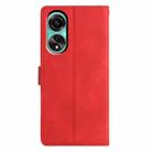 For OPPO A38 4G / A18 Triangles Embossed Leather Phone Case(Red) - 3