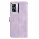 For OPPO A57 / A77 5G Triangles Embossed Leather Phone Case(Purple) - 3
