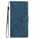 For OPPO A57 / A77 5G Triangles Embossed Leather Phone Case(Blue) - 2
