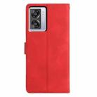 For OPPO A57 / A77 5G Triangles Embossed Leather Phone Case(Red) - 3