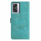 For OPPO A57 / A77 5G Triangles Embossed Leather Phone Case(Green) - 3