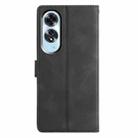 For OPPO A60 Triangles Embossed Leather Phone Case(Black) - 3