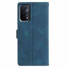 For OPPO A74 5G / A54 5G / A93 5G Triangles Embossed Leather Phone Case(Blue) - 3