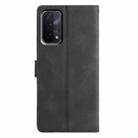 For OPPO A74 5G / A54 5G / A93 5G Triangles Embossed Leather Phone Case(Black) - 3