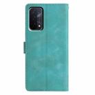 For OPPO A74 5G / A54 5G / A93 5G Triangles Embossed Leather Phone Case(Green) - 3