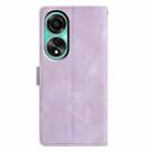 For OPPO A78 4G Triangles Embossed Leather Phone Case(Purple) - 3